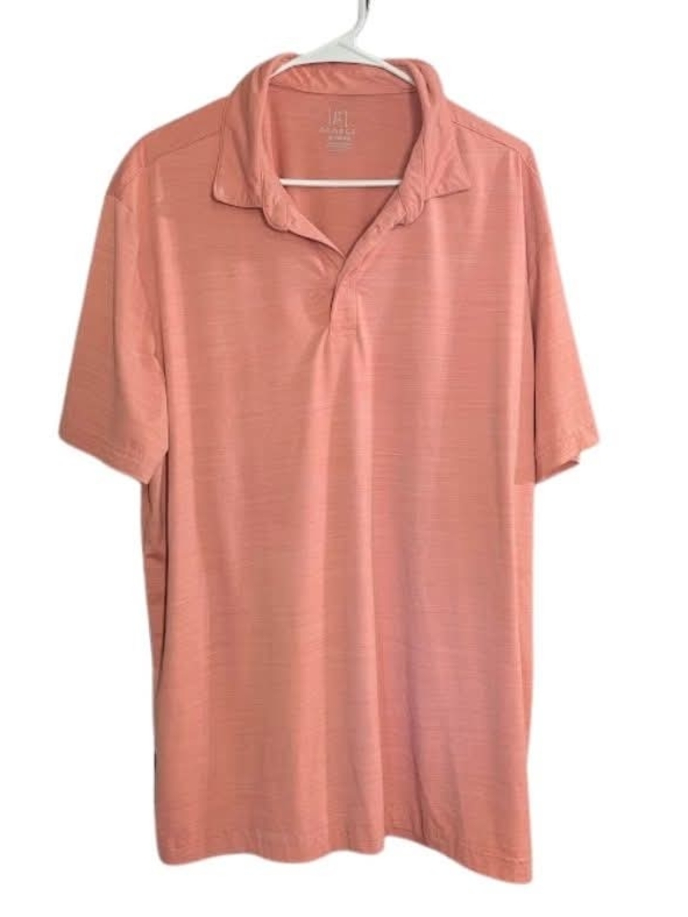 George Men's Coral-Peach Short-Sleeve Polo